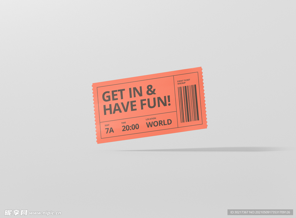 门票优惠券样机