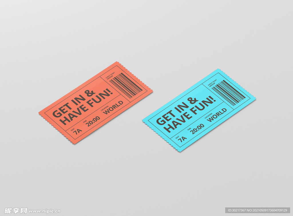 门票优惠券样机