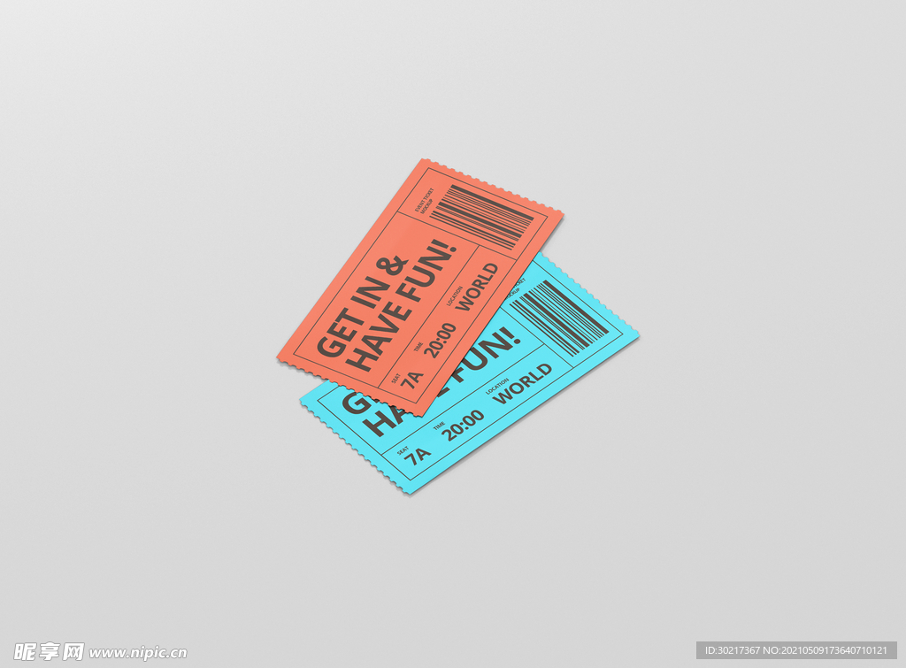 门票优惠券样机