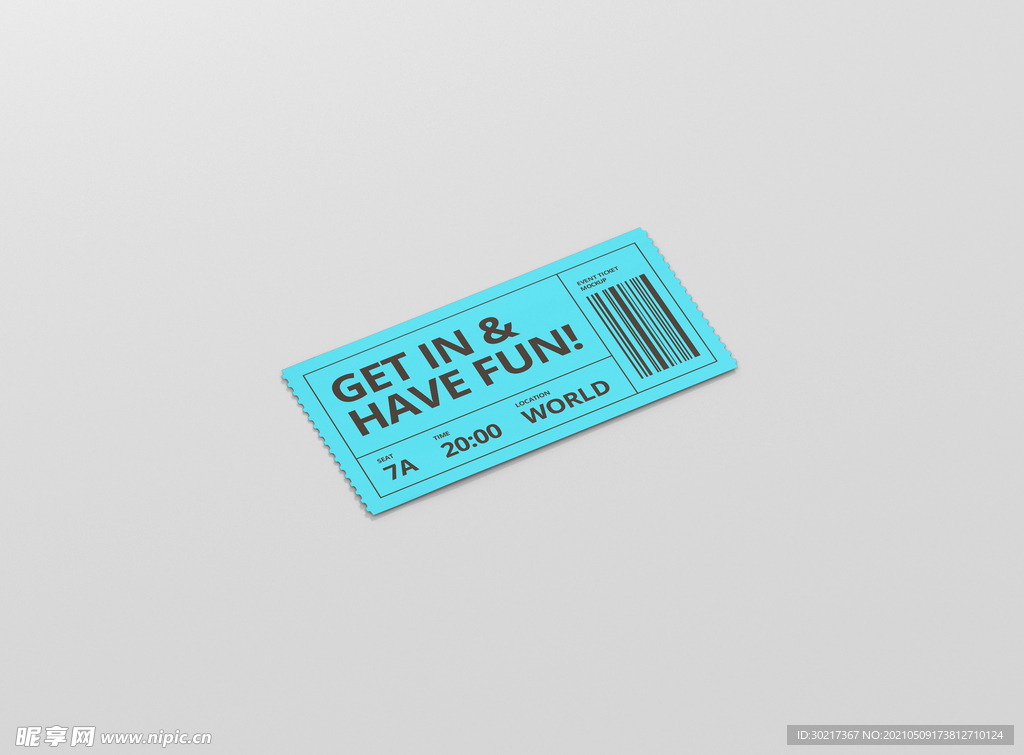 门票优惠券样机