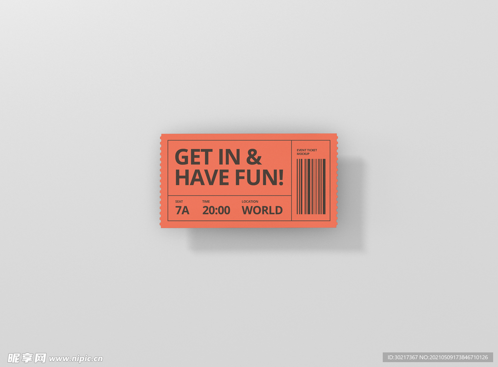 门票优惠券样机