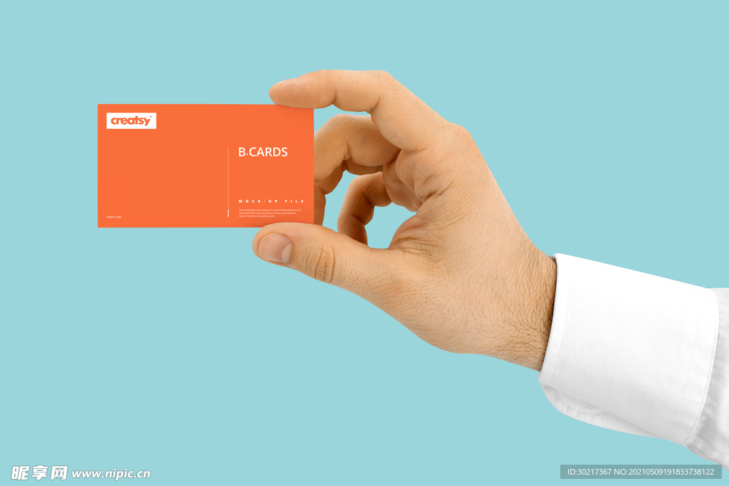 手持名片样机