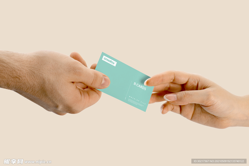 手持名片样机