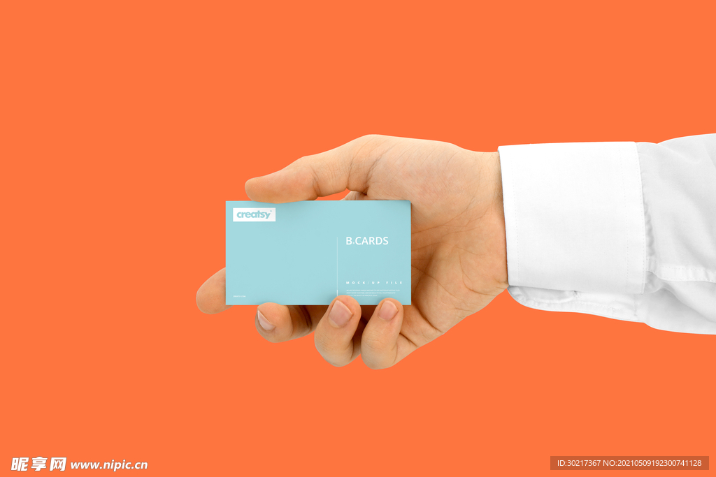 手持名片样机