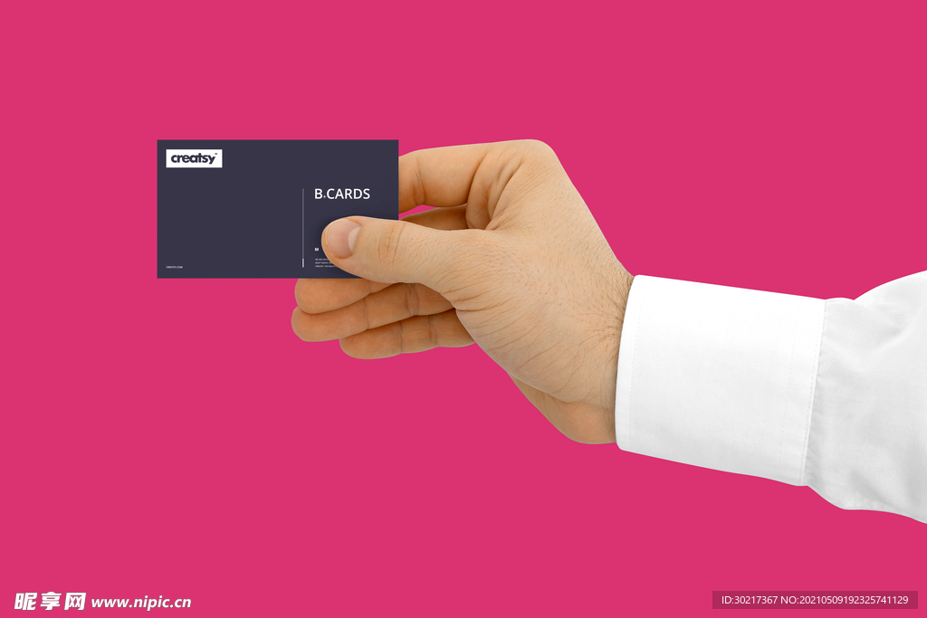 手持名片样机
