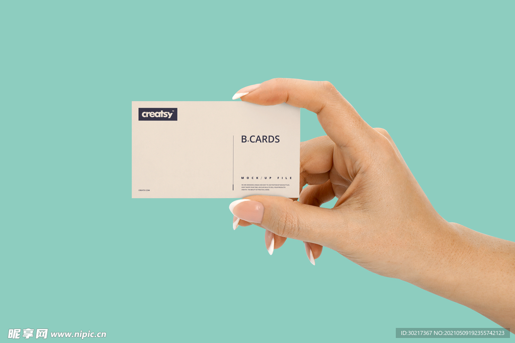 手持名片样机