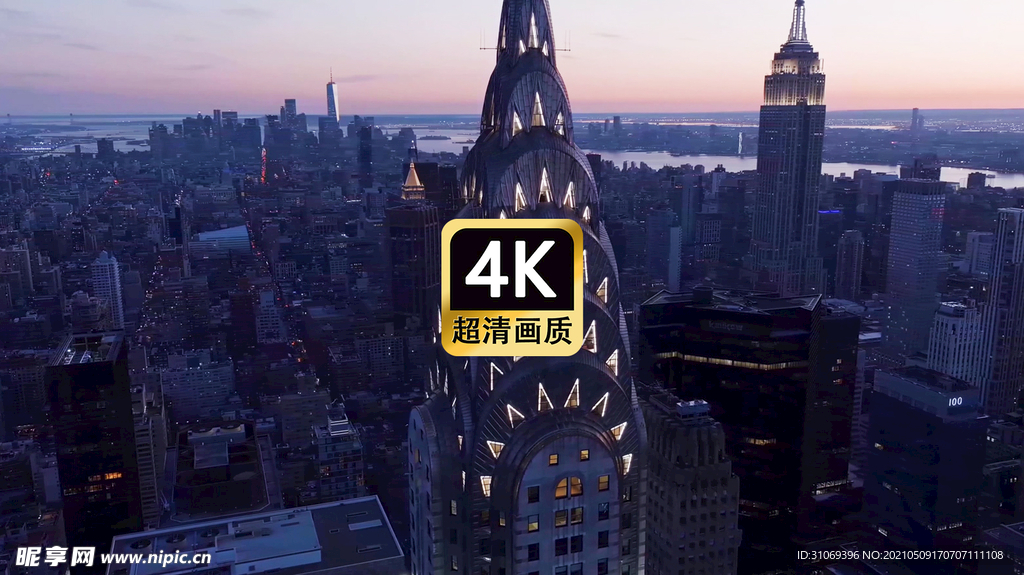 航拍现代城市群街道夜景