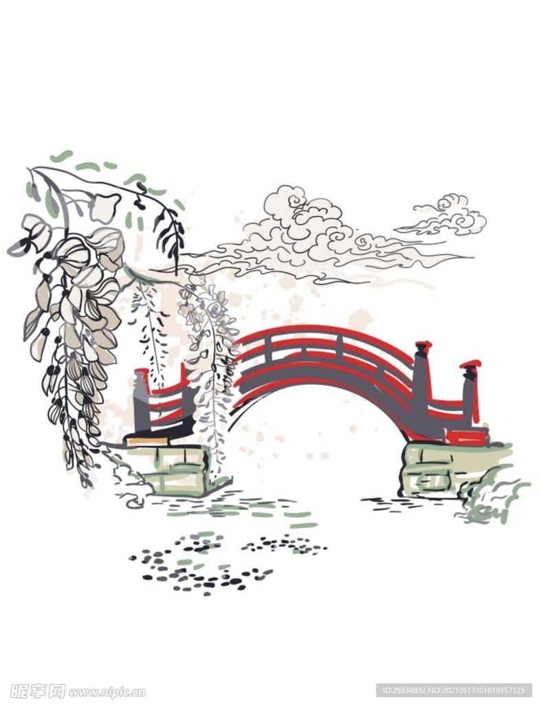 水墨图案