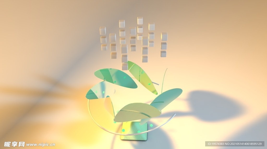 c4d模型抽象几何运动动画