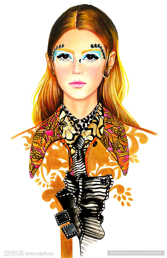 画脸美女