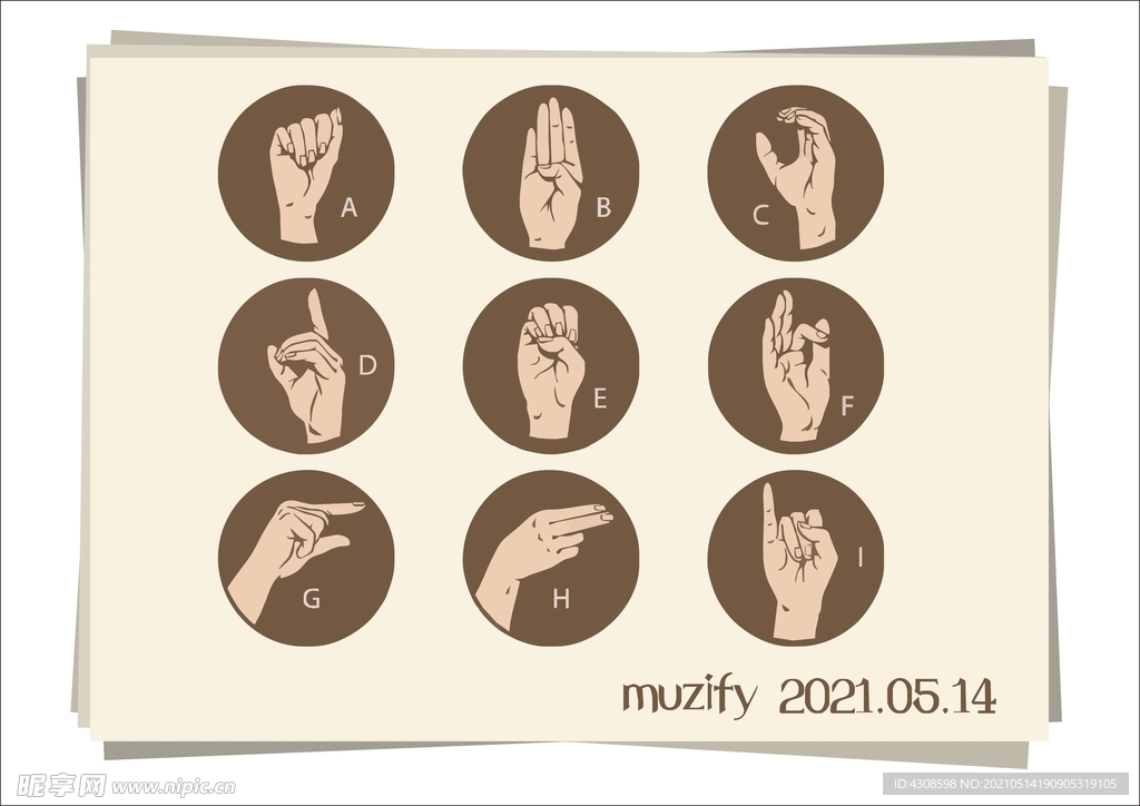 字母手势图