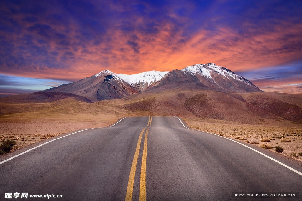 雪山 公路 风景