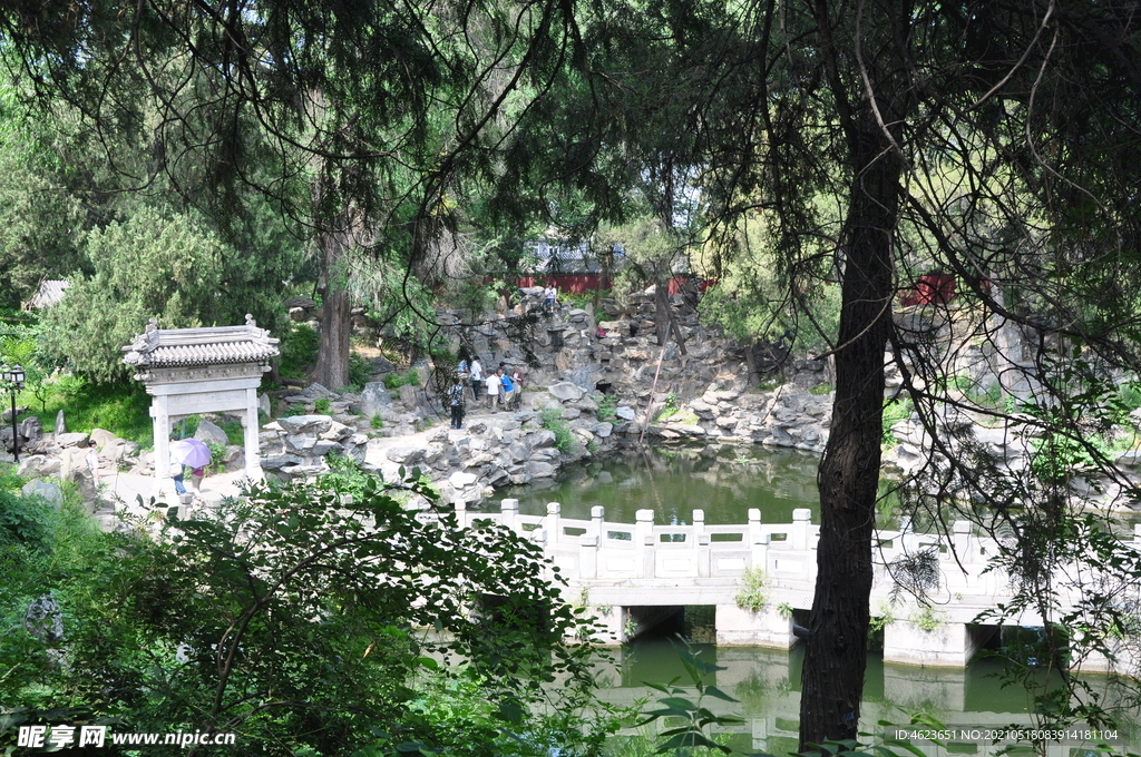 北海公园濠濮间景观俯瞰