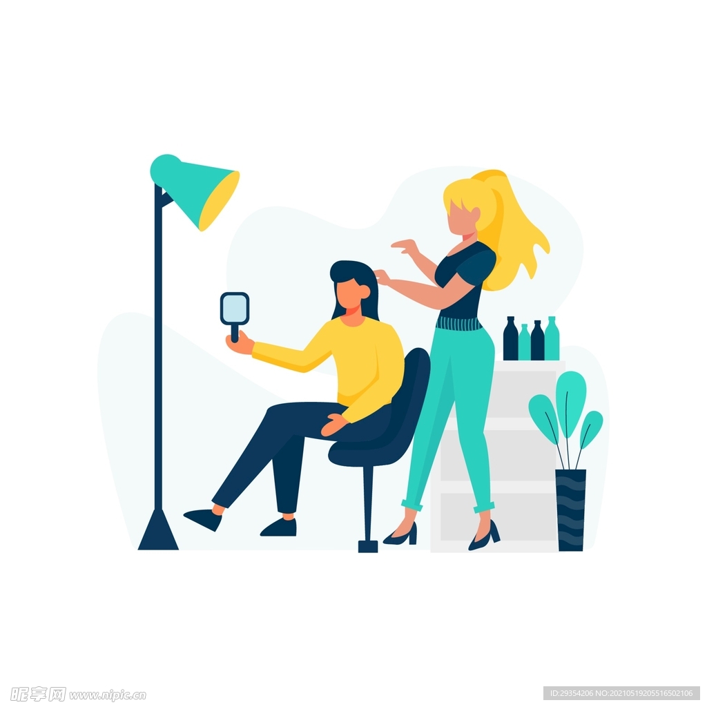 扁平化生活场景图片