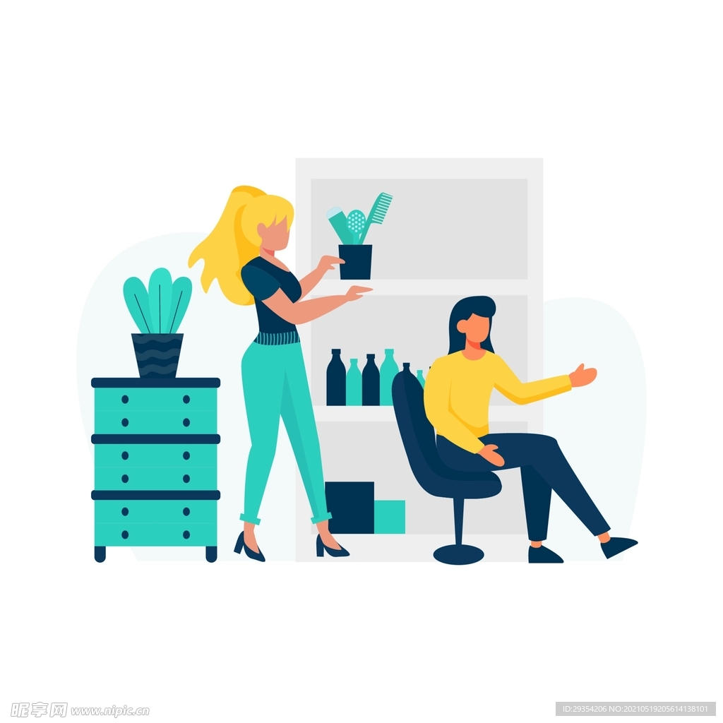 扁平化生活场景图片