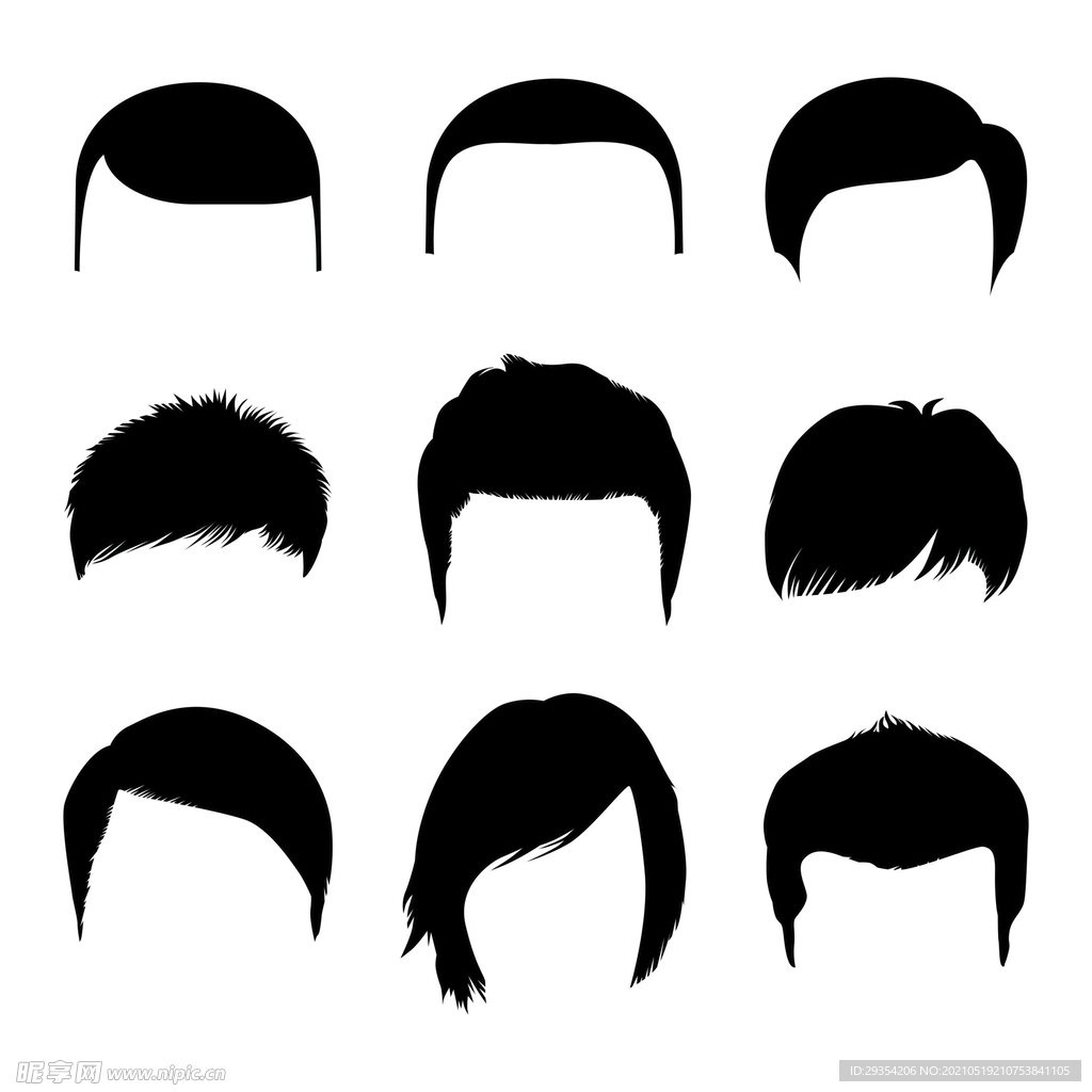 卡通手绘头发图片