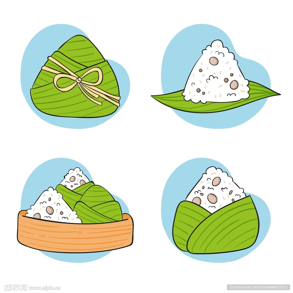 粽子矢量插画 