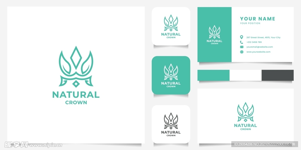 水滴树叶形状标志图片