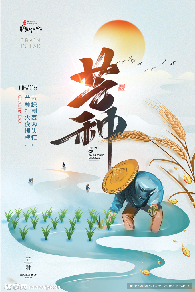 芒种节气海报