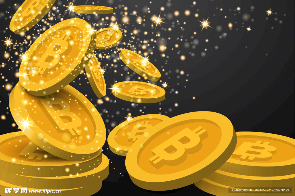 卡通美元金币矢量图