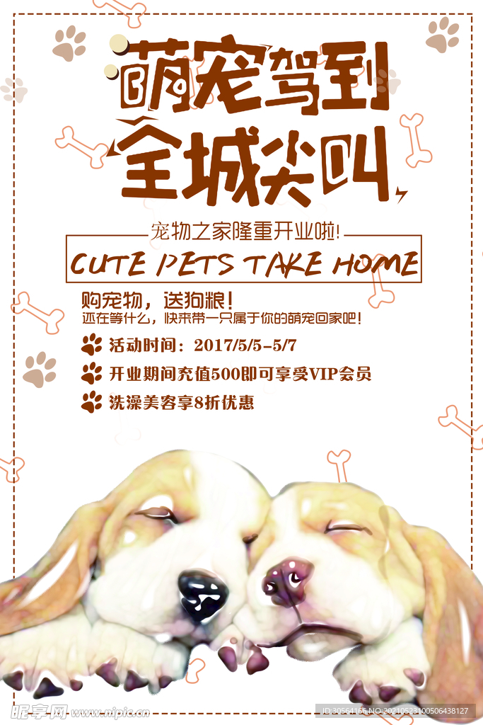 宠物之家促销活动海报素材