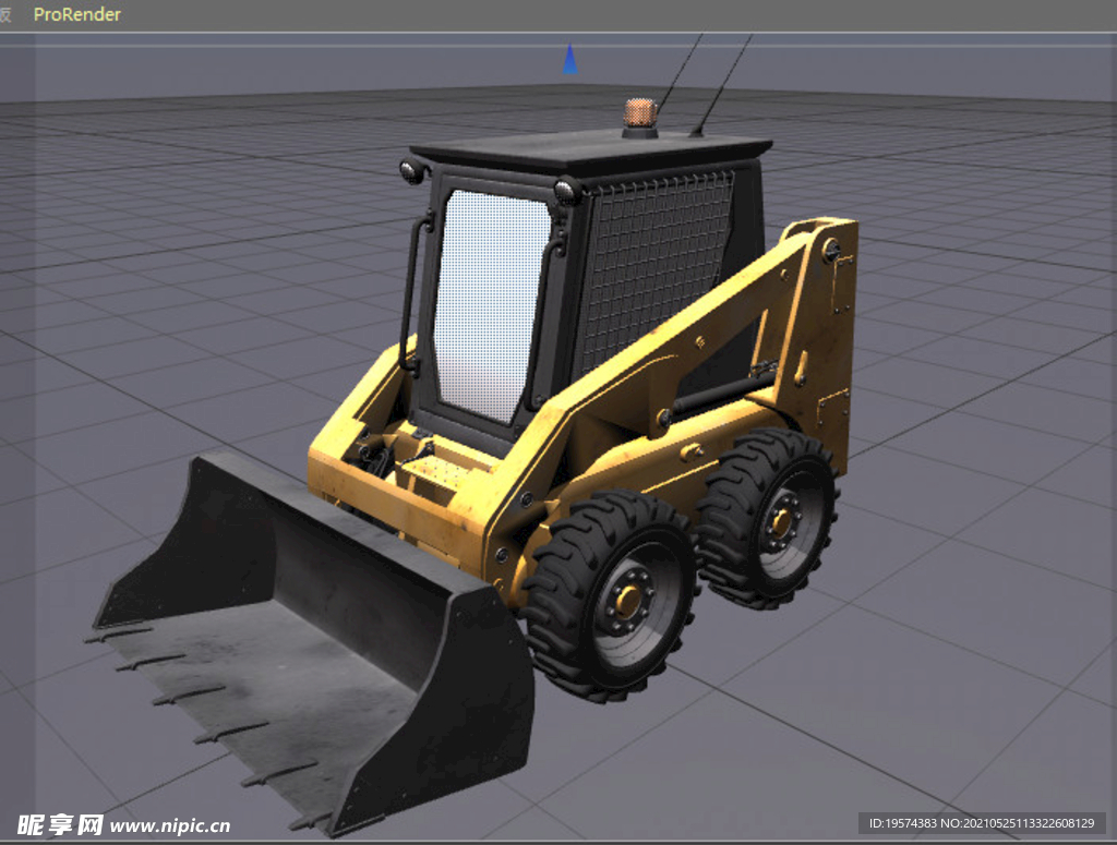  C4D模型装载机