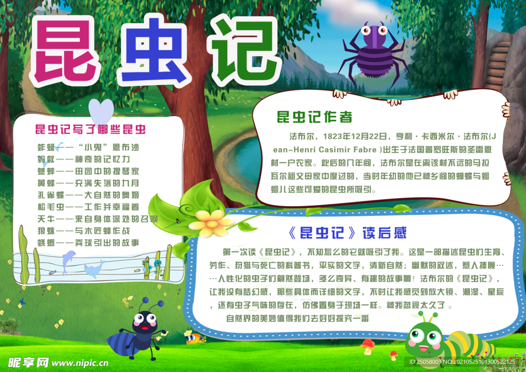 昆虫记手抄报