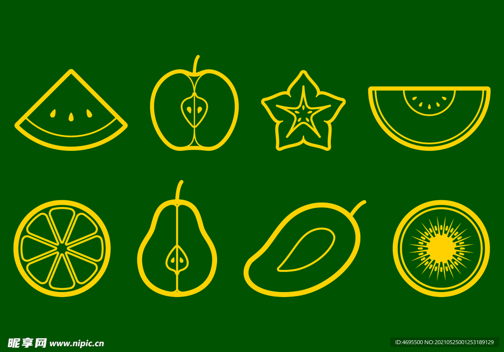 卡通手绘水果标志图标