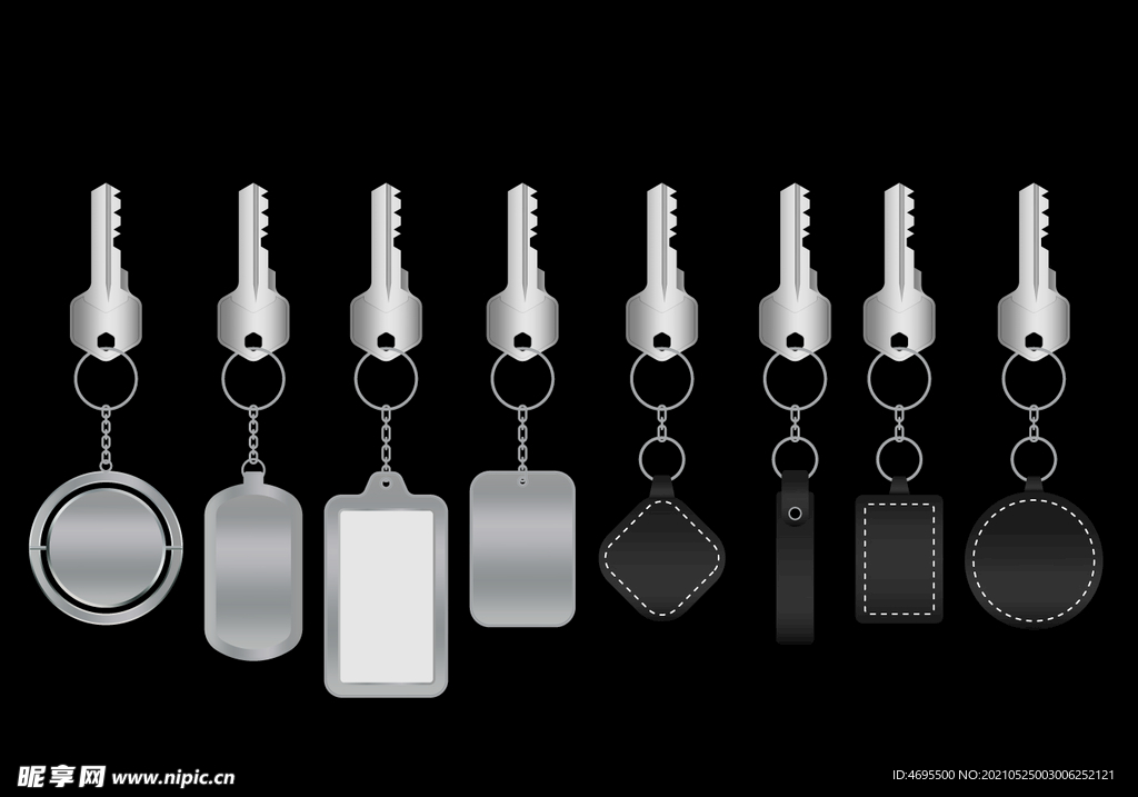 卡通手绘钥匙矢量图