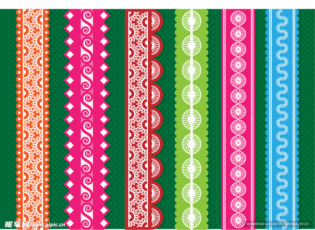 花纹花边矢量图