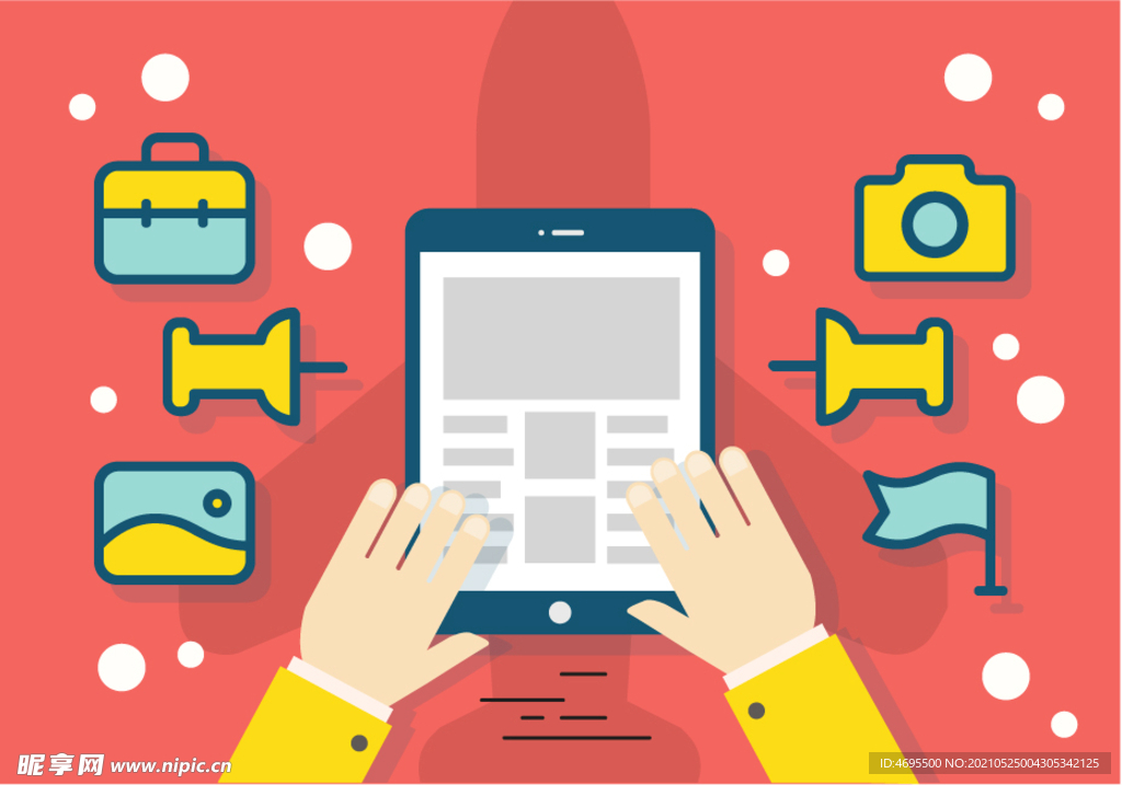 卡通pad数码图标图案