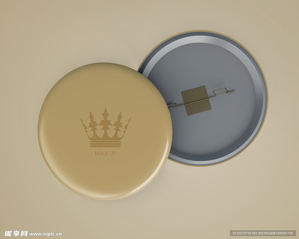 圆形胸章样机