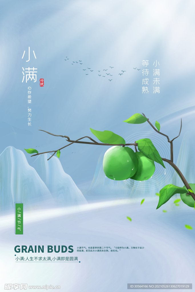 小满节气传统活动宣传海报素材