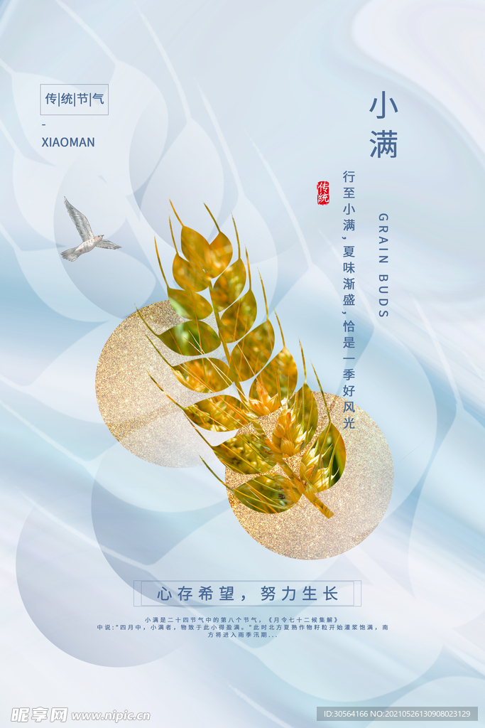 小满节气传统活动宣传海报素材