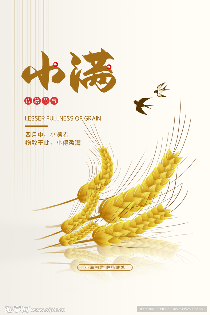 小满节气传统活动宣传海报素材
