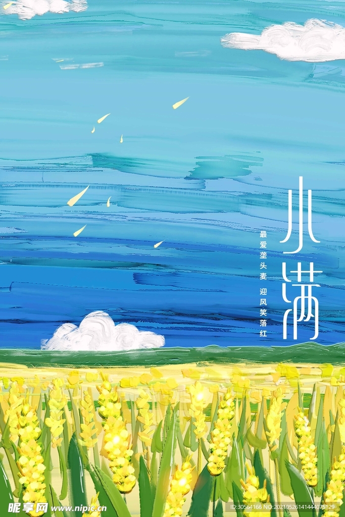 小满节气传统活动宣传海报素材