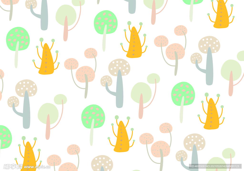 卡通创意树背景图案