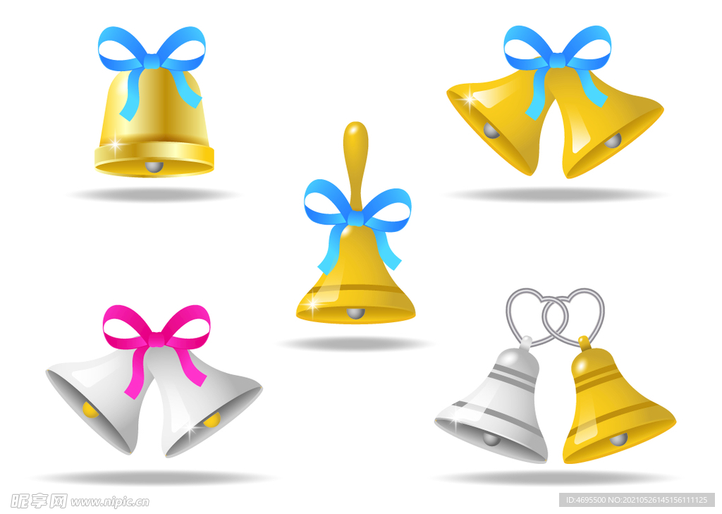 卡通铃铛矢量图