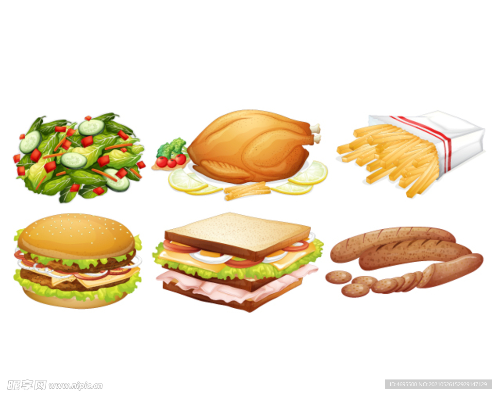 卡通西餐图片矢量图