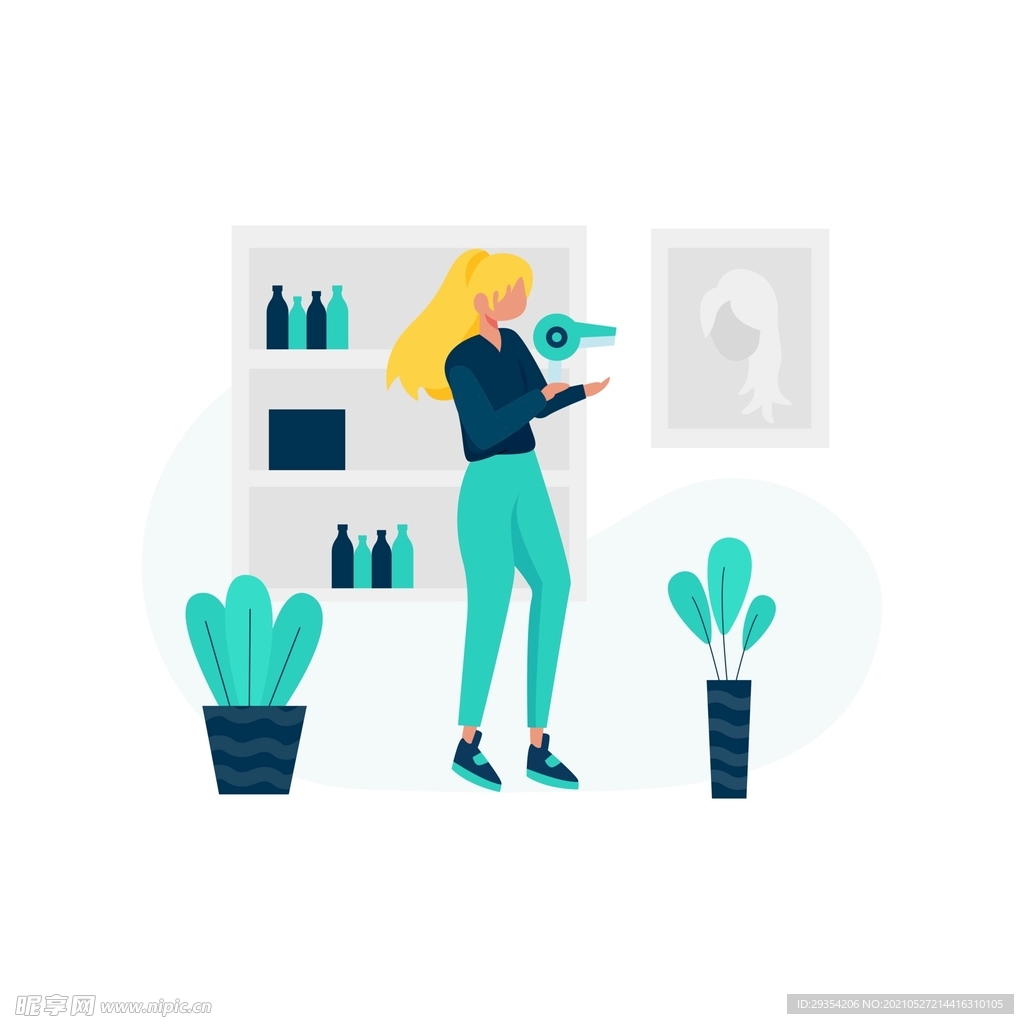 扁平化生活场景图片