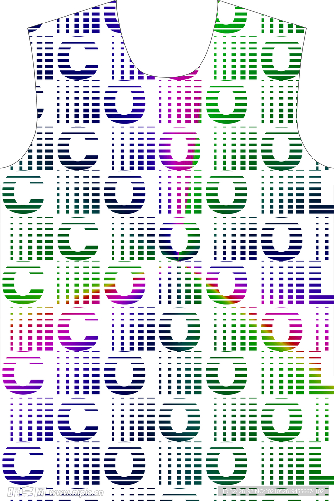 潮流男装印花 分层
