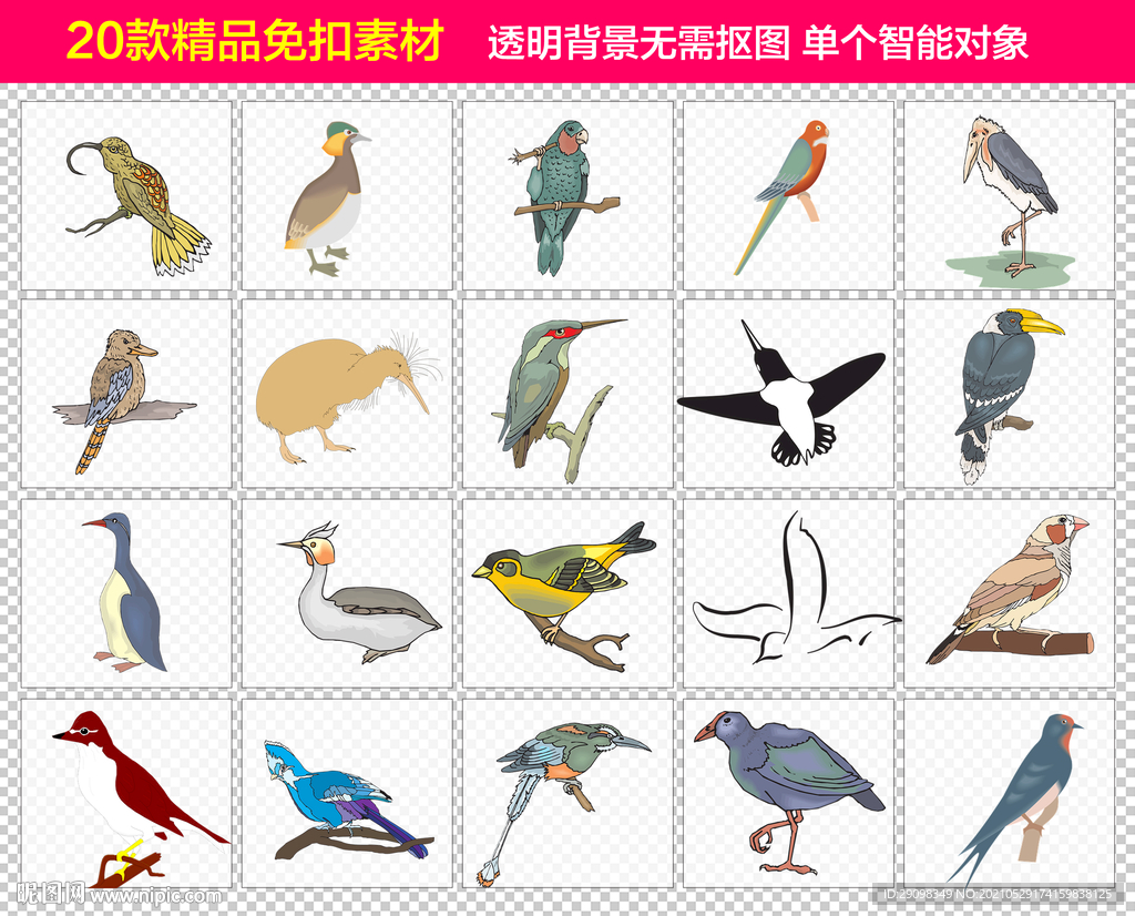 飞鸟免抠素材