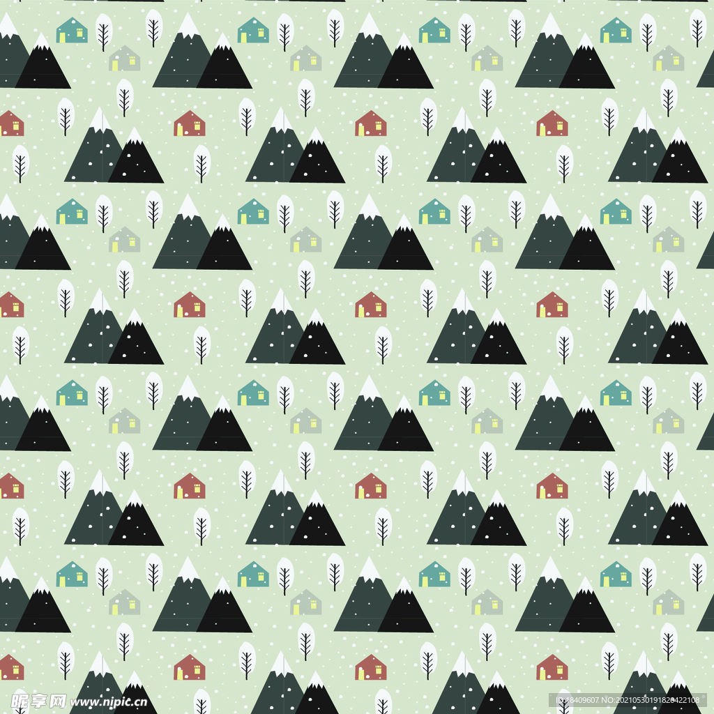 冬季可爱纹理背景图案