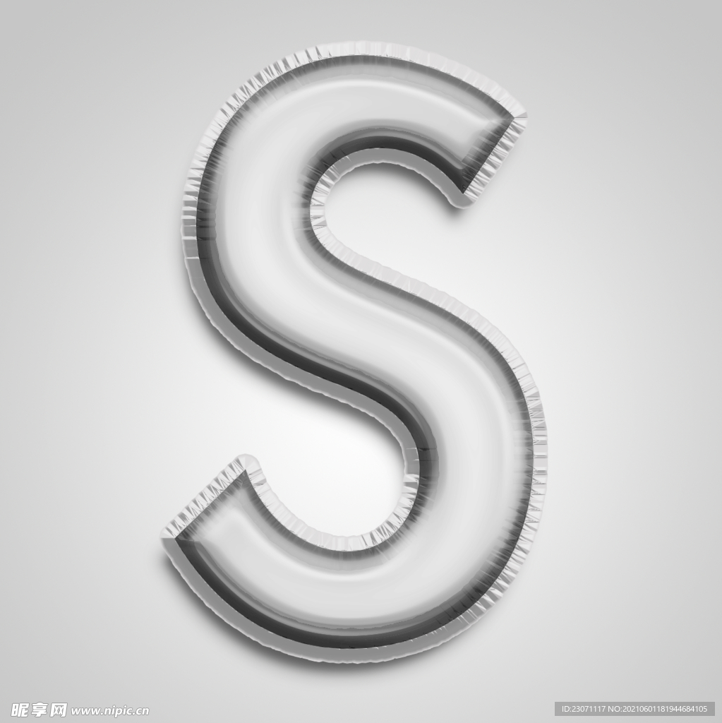 金属字母S