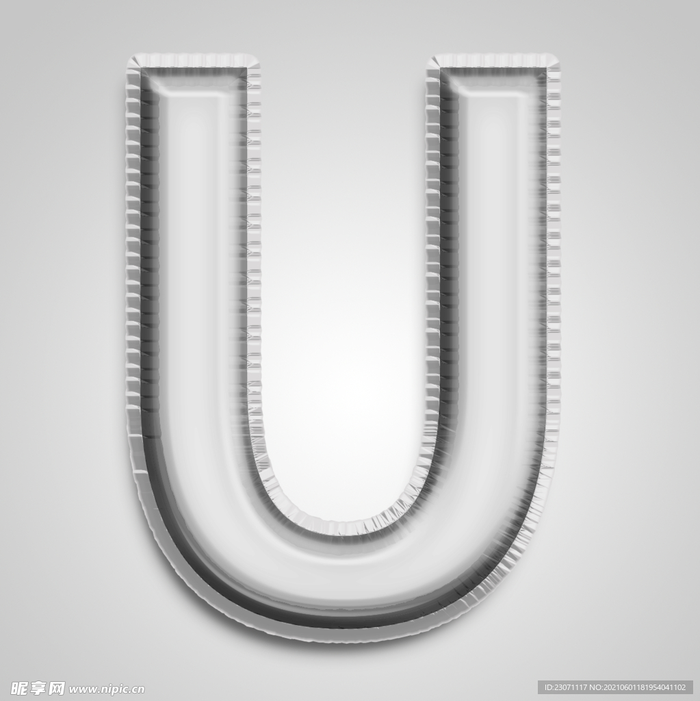 金属字母U