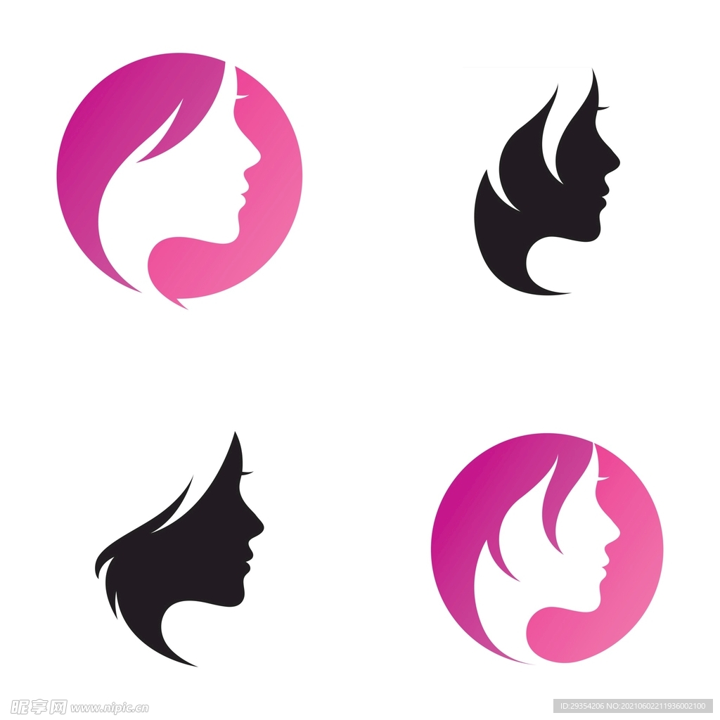 美容logo设计脸图片