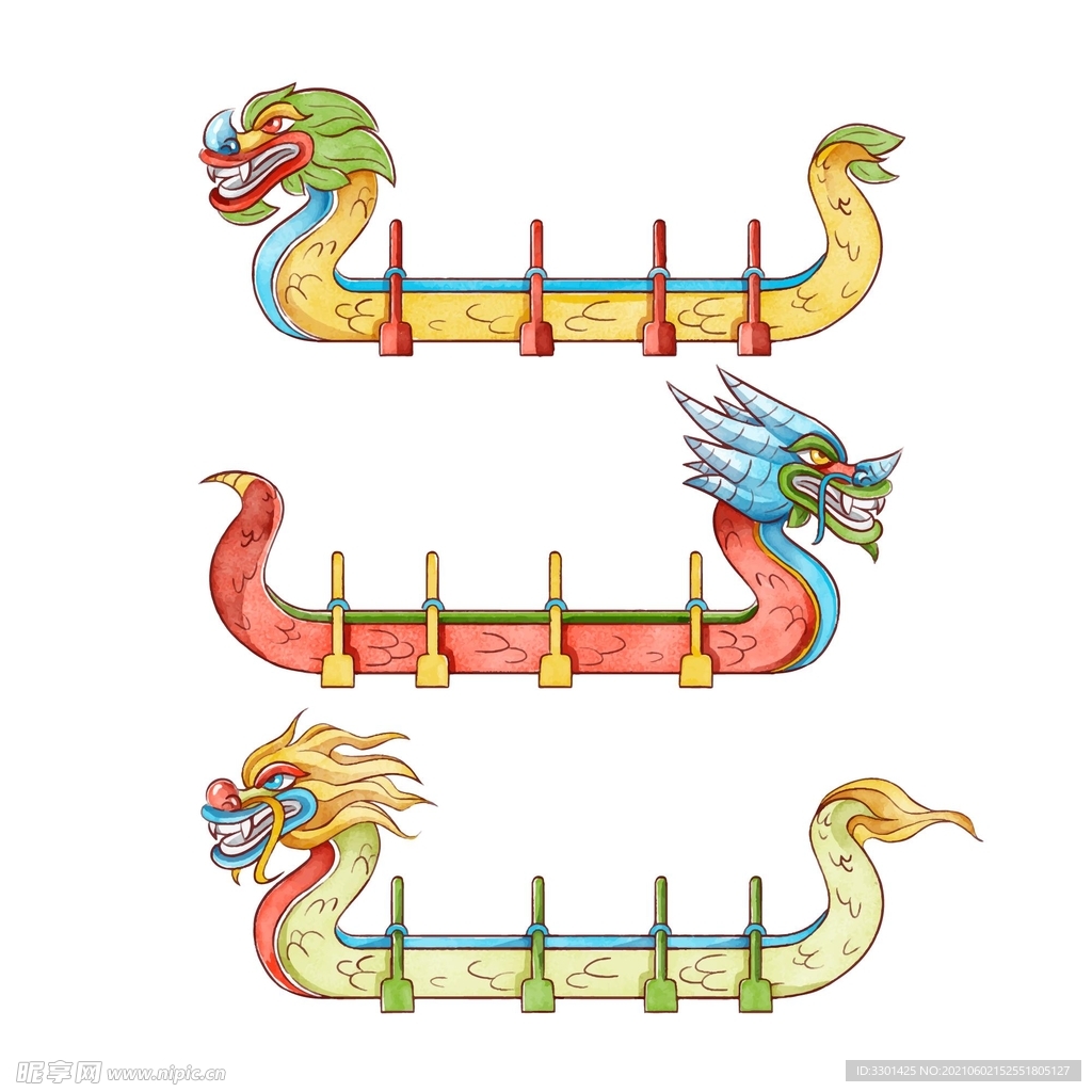 端午龙舟矢量 
