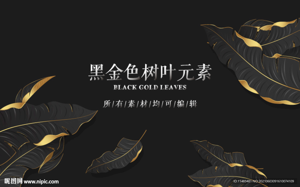 黑金色树叶