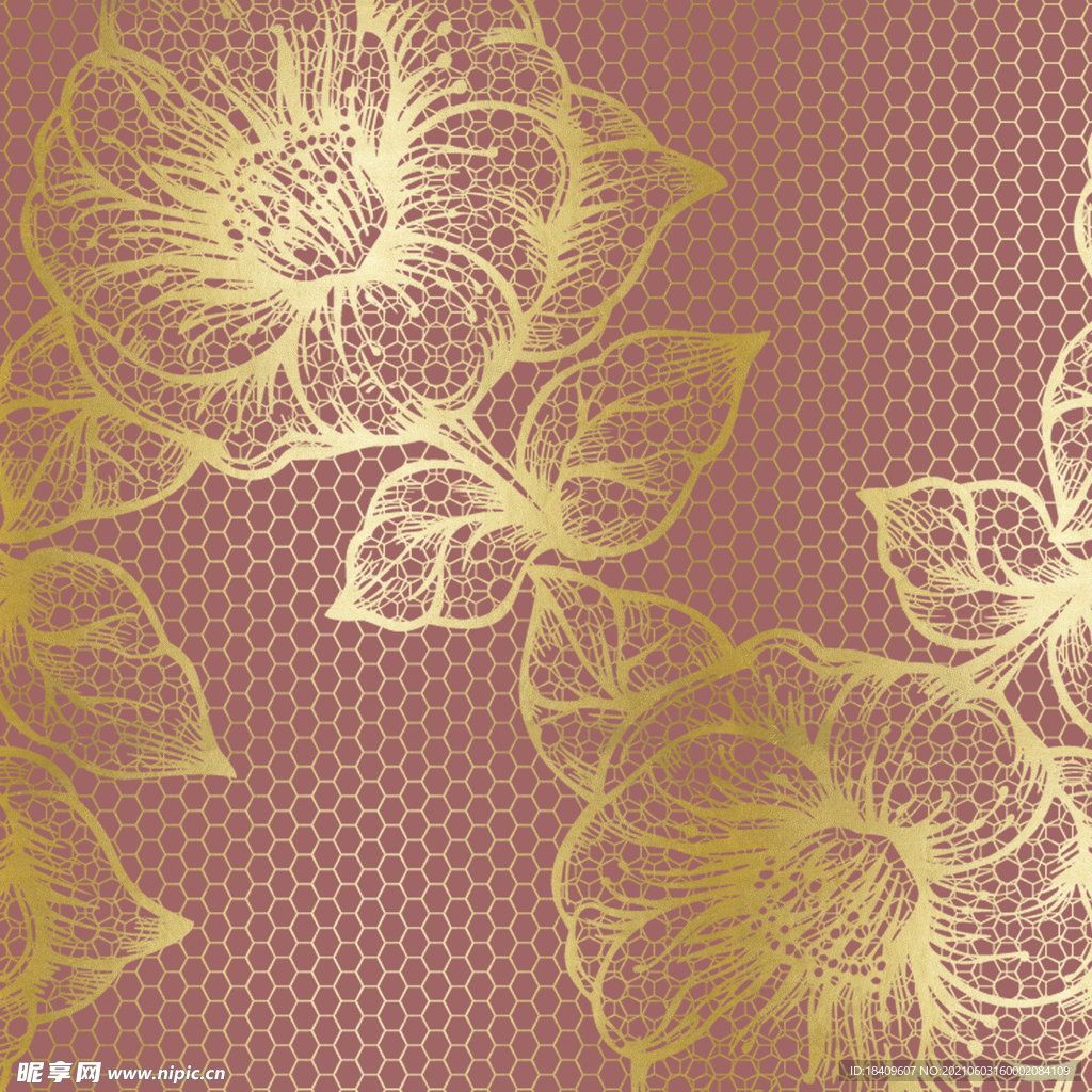 烫金 花朵