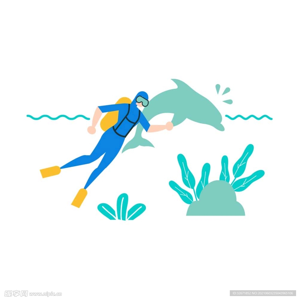 海豚游泳